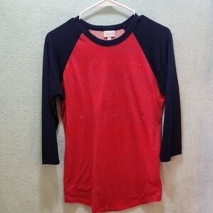 Kids Long Sleeve Red and Black Tee